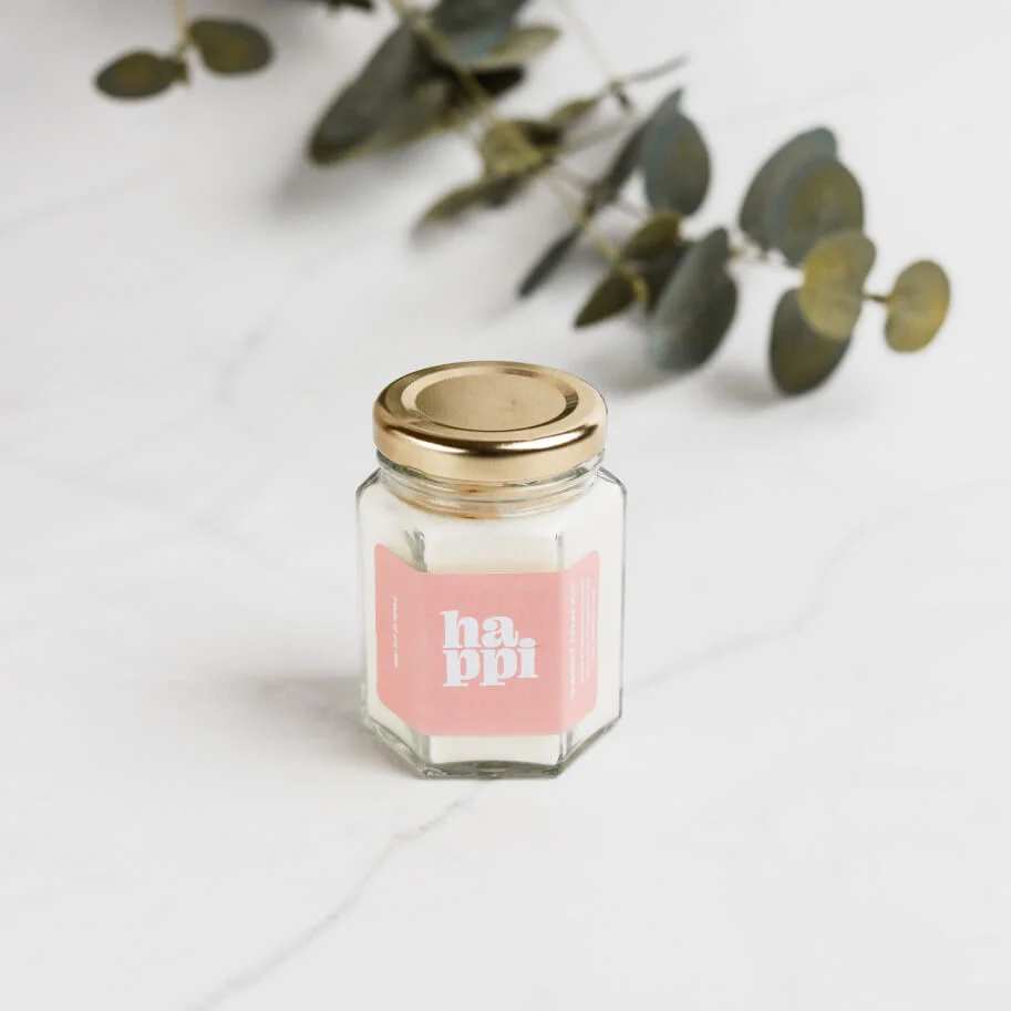 Sweet orange scented candle
